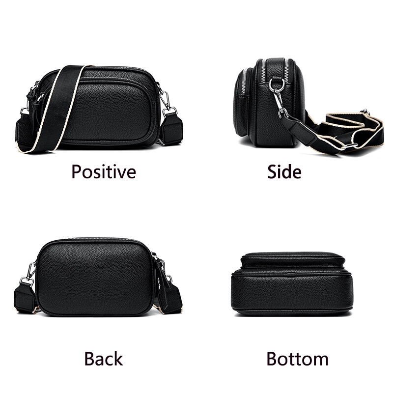 Moodne õlakott Kvaliteetsed luksuslikud käekotid 2-kihiline tõmblukk Crossbody kott Naistele mõeldud kott Naiste sõnumikott Sac a main