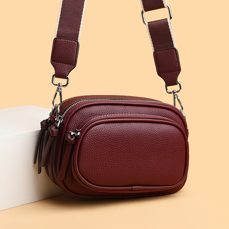 Moodne õlakott Kvaliteetsed luksuslikud käekotid 2-kihiline tõmblukk Crossbody kott Naistele mõeldud kott Naiste sõnumikott Sac a main