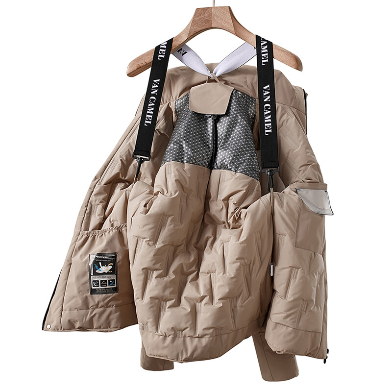 JNLN Jachetă impermeabilă de iarnă pentru bărbați, drumeții, camping, schi, haină caldă, în aer liber, rezistentă la vânt, îmbrăcăminte groasă de lână pentru alpinism