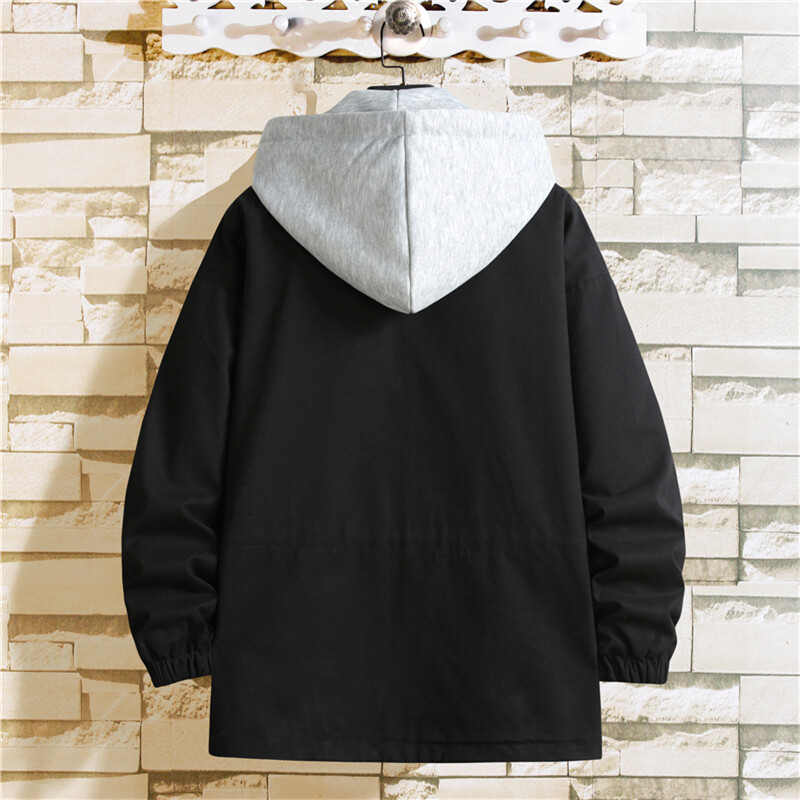 Japanska patchwork lažna dvodijelna jakna 2024. Nova jesenska jakna s kapuljačom Muška ležerna vjetrovka Kaput Široka muška gornja odjeća