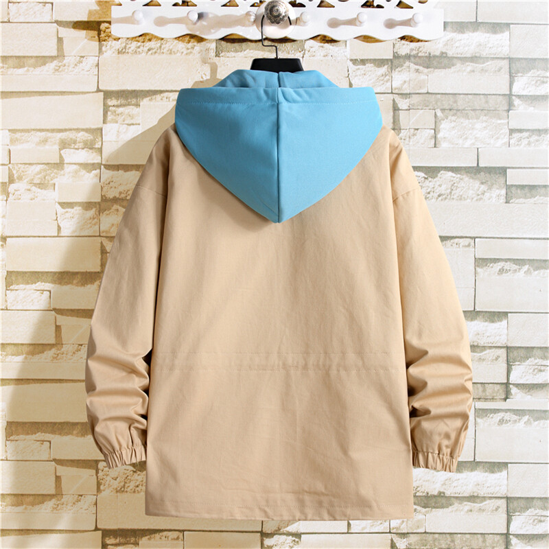 Japanska patchwork lažna dvodijelna jakna 2024. Nova jesenska jakna s kapuljačom Muška ležerna vjetrovka Kaput Široka muška gornja odjeća