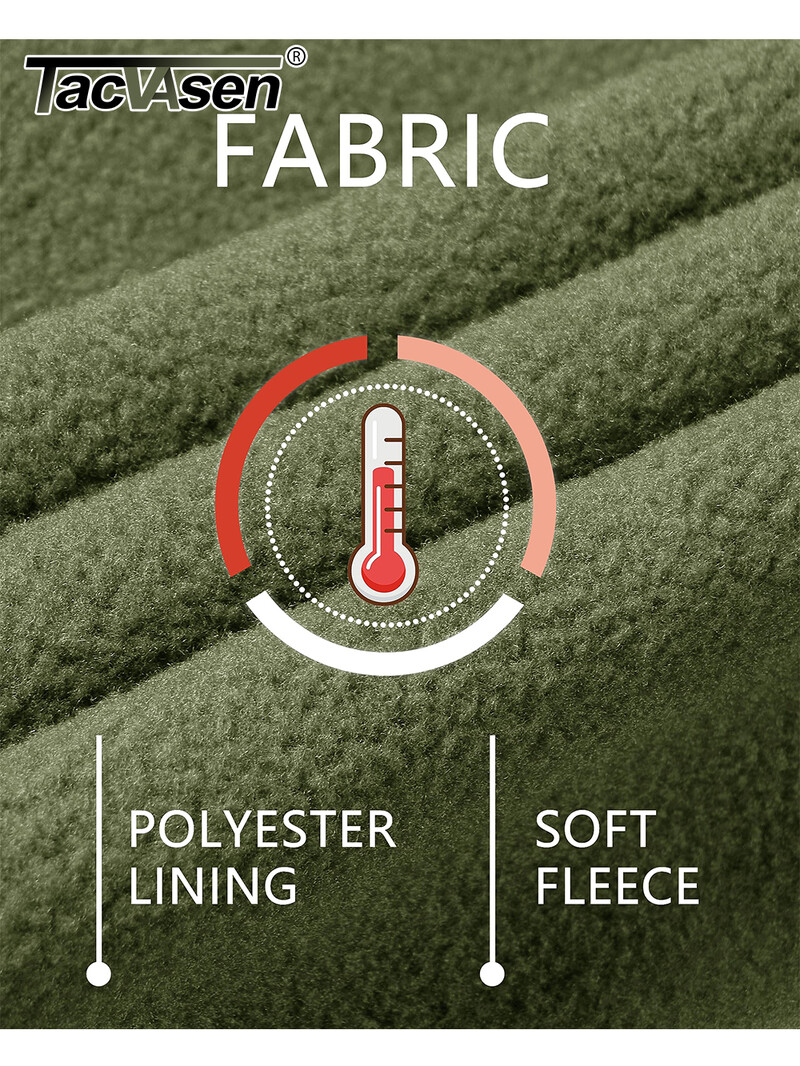 TACVASEN Jachetă fleece primăvară iarnă cu glugă Jachetă fleece pentru bărbați cu glugă, cu fermoar complet, în aer liber, rezistentă la vânt, cu glugă, haină caldă de lucru