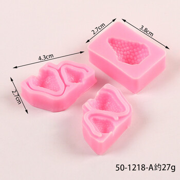 Simulation Size Strawberry Fondant Mold Silicone Mould DIY Chocolate 4 Mini Strawberry Fruit Scent Candle Mold