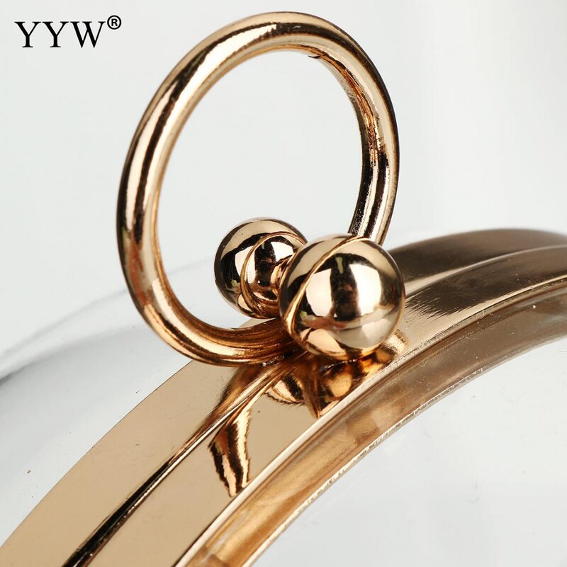 YYW Akrilna okrugla okrugla torba na rame za žene 2024. Novopristigle torbe preko ramena s lancem Prozirne večernje PVC ručne torbice