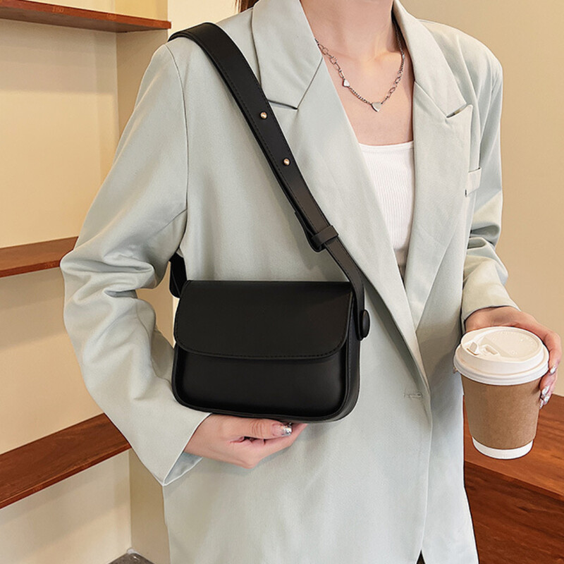 Retro ručna torba Ležerna ženska torba na rame Modna tekstura Svestrane torbe preko ramena Kožna torba s kopčom Luksuzni dizajner