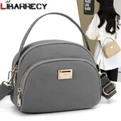 Modne male torbe na rame Ženska torba s dvoslojnim džepovima Ležerna torbica Najlonska vodootporna torba preko ramena Ženska kurirska torba Torbice