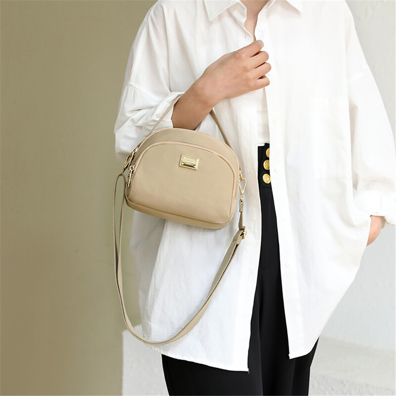 Modne male torbe na rame Ženska torba s dvoslojnim džepovima Ležerna torbica Najlonska vodootporna torba preko ramena Ženska kurirska torba Torbice