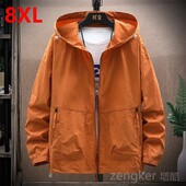 Ljeto, nova, ležerna, jednobojna, jednobojna, ledena jakna s kapuljačom, kaput za parove, raznobojna velika široka odjeća za sunčanje 8XL