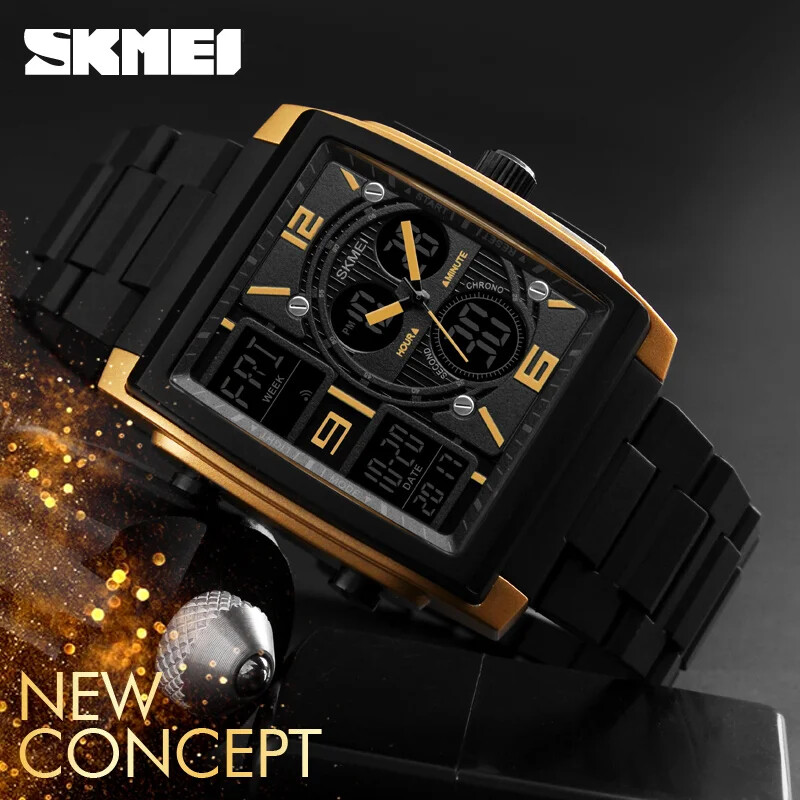 SKMEI 1274 Quartz Electronic Wristwatches Ανδρικό Πολυτελές Ψηφιακό Ρολόι Ανδρικό Αθλητικό Αδιάβροχο Αντρικό Ρολόι Αντίστροφη μέτρηση
