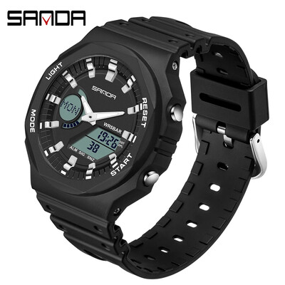 SANDA 6016 Outdoor Sports Ρολόγια Ανδρικά LED Ψηφιακά Ρολόγια Στρατιωτικό Αδιάβροχο Ημερομηνία Ηλεκτρονικό Ρολόι Boy Girl Relogio Masculino