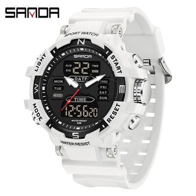 SANDA brändi G-stiilis sõjaväekell meeste digitaalsed šokeerivad spordikellad meestele veekindel elektrooniline käekell meestele 2024 Relogios