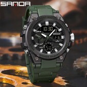 SANDA LED digitalni muški sat G Style Military Sports Electronic Double Display Datum Vodootporni kvarcni sat Relogio Masculino
