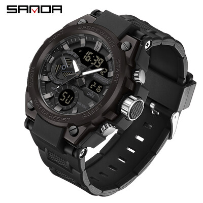 SANDA LED digitalni muški sat G Style Military Sports Electronic Double Display Datum Vodootporni kvarcni sat Relogio Masculino