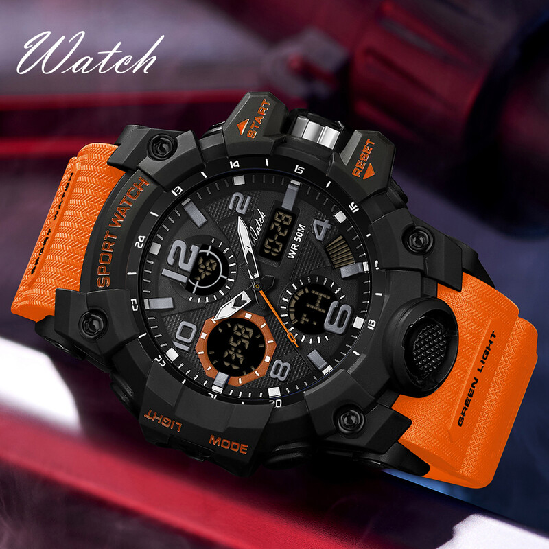 SANDA LED digitalni muški sat G Style Military Sports Electronic Double Display Datum Vodootporni kvarcni sat Relogio Masculino