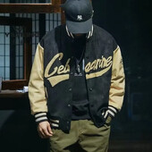 Пролетно и есенно ежедневно модно велурено бейзболно яке за мъже Ретро ново зелено пилотско яке Ins Мъжко яке в свободен стил