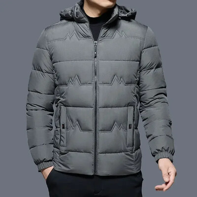 Donje jakne za muškarce Muški kaput s kapuljačom Podstavljeni kaput Zimska odjeća Parke Korejske recenzije Mnogo podstava u promociji Topla luksuzna odjeća