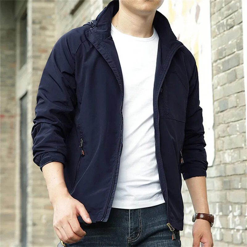 Muške jakne za planinarenje i kampiranje na otvorenom Vodootporna vjetrovka s kapuljačom Jesenska nova ležerna jakna Tactics Vojna jakna Muškarci 6Xl