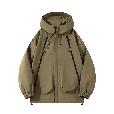 Nove muške vanjske jakne Muške proljetne ležerne jakne s kapuljačom Kaputi Muške jesenske vodootporne modne marke vjetrovke Jakne muške 3XL