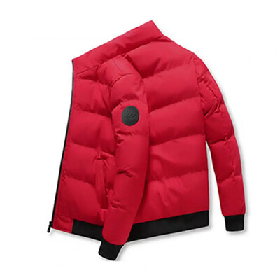 Pufer jakna Muški samostojeći ovratnik Ležerna ulična odjeća Podstavljeni pamukom Muški debeli topli kaput Lagana muška ulična muška odjeća