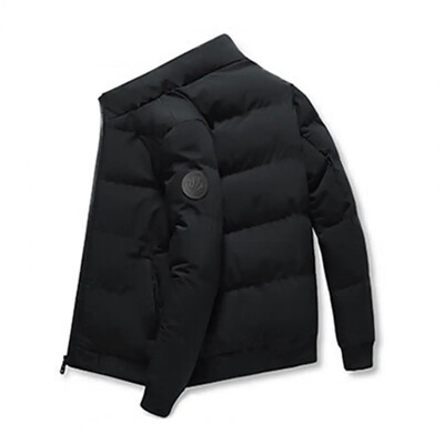 Pufer jakna Muški samostojeći ovratnik Ležerna ulična odjeća Podstavljeni pamukom Muški debeli topli kaput Lagana muška ulična muška odjeća