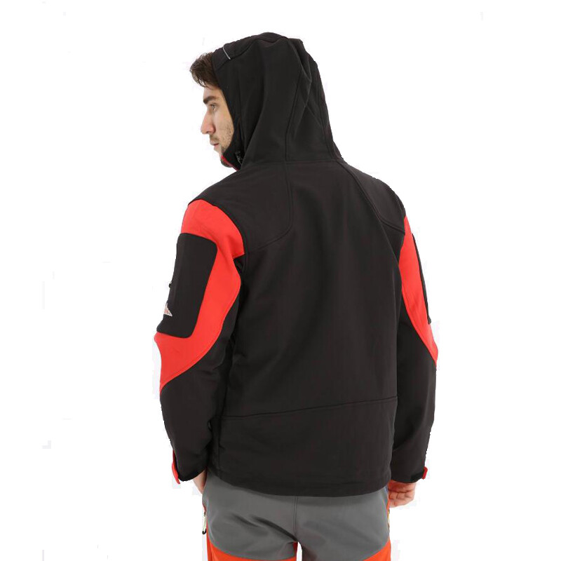 Jachetă de drumeție TRVLWEGO-Softshell pentru bărbați, căptușită cu fleece, impermeabilă, rezistentă la vânt, îmbrăcăminte exterioară ușoară, cu fermoar complet, haină pentru ciclism, de lucru, de camping