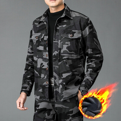 Proljetna jesenska moda američkog stila Kamuflažna vojna vintage muška ležerna košulja Visokokvalitetne debele kargo jakne dugih rukava