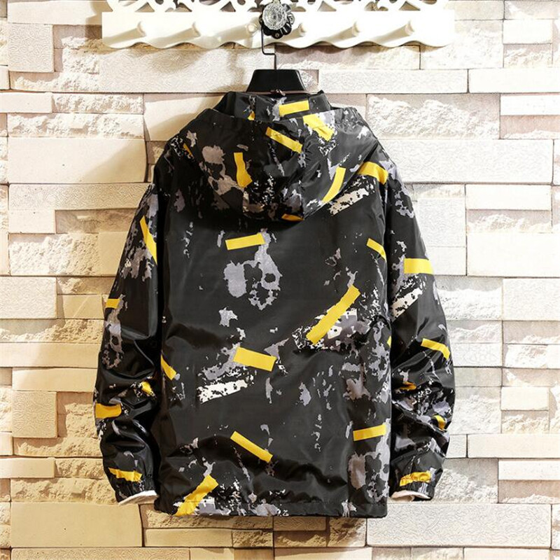Proljeće Jesen Muška bomber jakna Modna ležerna široka kamuflažna vojna jakna s kapuljačom dugih rukava Muška vjetrovka Gornja odjeća M-5XL