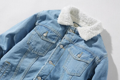 Meeste talvine sügisene teksajakk fliisist, paksust soojast teksast jakk ja mantel Truckeri jope meestele, suur suurus M-6XL