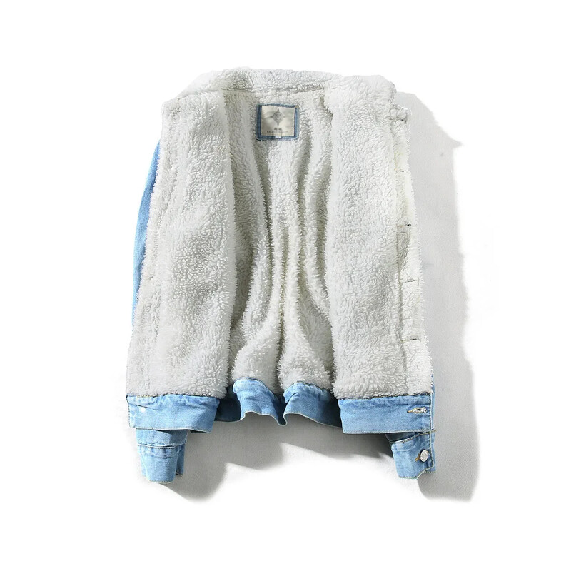 Meeste talvine sügisene teksajakk fliisist, paksust soojast teksast jakk ja mantel Truckeri jope meestele, suur suurus M-6XL