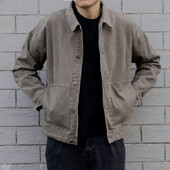 Muška traper jakna crna jednobojna muška traper kaputi jesenska moda G široka jeftina zimska gornja odjeća brza dostava velika veličina L