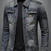 Jachetă de denim de primăvară și toamnă pentru bărbați, cu fermoar, la modă, guler răsturnat, haine pentru bărbați, jachetă de denim ocazională, haină de cowboy subțire
