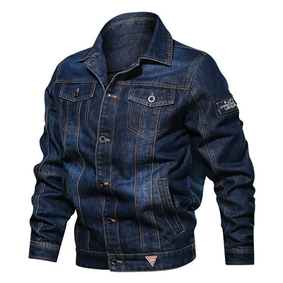 Jachetă nouă din denim din bumbac, primăvară, bărbați, cu rever, jachete din denim la modă, blugi pentru motociclete, jachete pentru bărbați, haine casual, slim fit