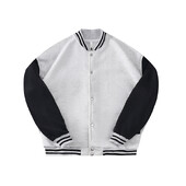 Unisex Baseball Jersey Jakna Labavi kroj Patchwork Colour Clash Jakna Sveučilišni stil Dugih rukava za par, Ženska Muška Majica