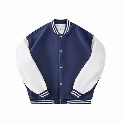 Unisex Baseball Jersey Jakna Labavi kroj Patchwork Colour Clash Jakna Sveučilišni stil Dugih rukava za par, Ženska Muška Majica