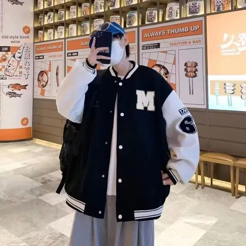 Casual printed μπουφάν μπέιζμπολ Ανδρικά ρούχα με φαρδιά εφαρμογή σε αμερικανικό στυλ Streetwear Νεανικά μοντέρνα επώνυμα ρούχα αεροπορίας