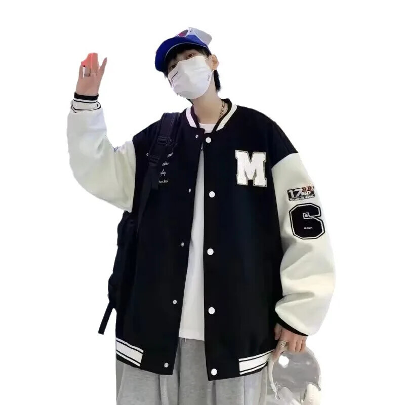 Casual printed μπουφάν μπέιζμπολ Ανδρικά ρούχα με φαρδιά εφαρμογή σε αμερικανικό στυλ Streetwear Νεανικά μοντέρνα επώνυμα ρούχα αεροπορίας