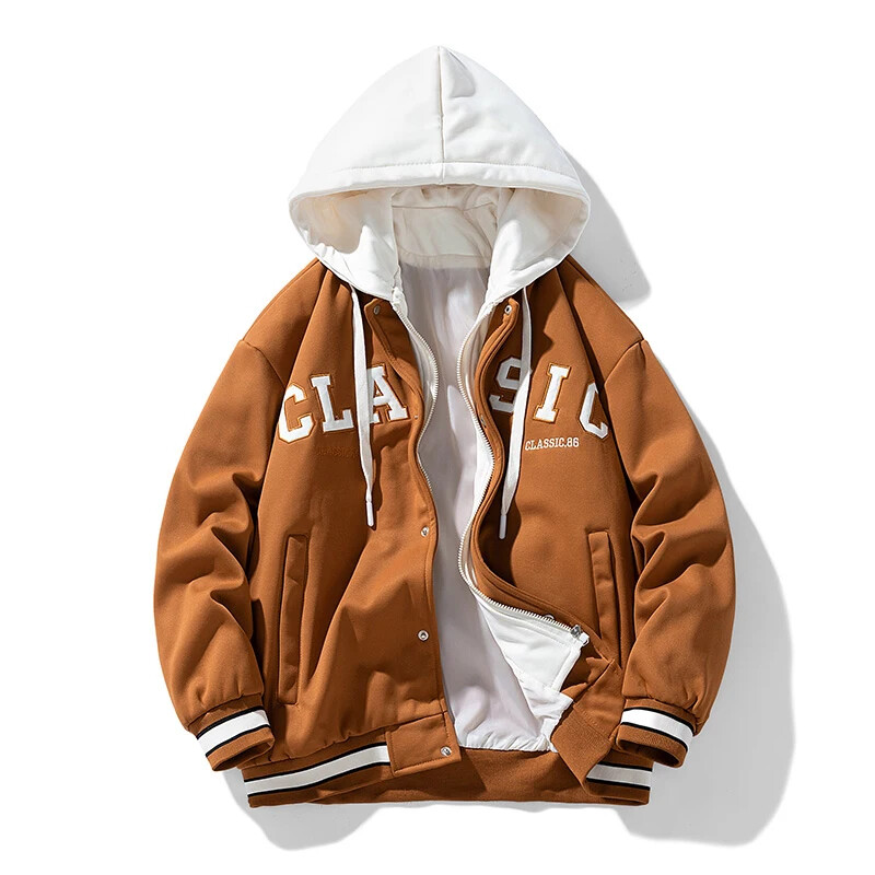 Bejzbol jakna u hongkonškom stilu za jesen 2024. Muška ležerna top zgodna široka jakna u trendu Muški i ženski stilovi