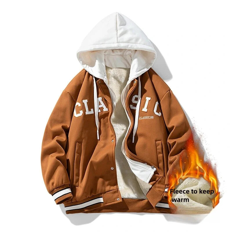 Bejzbol jakna u hongkonškom stilu za jesen 2024. Muška ležerna top zgodna široka jakna u trendu Muški i ženski stilovi