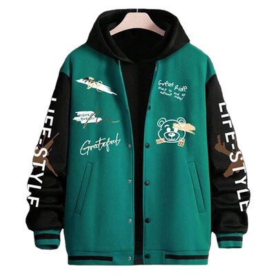 Muške jakne Kaput Proljeće Jesen Ležerna odjeća za golf dugih rukava Muška bejzbol jakna Modna vjetrovka s o-izrezom s printom Muški kaputi