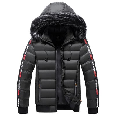 Iarnă Bărbați Jachete Parkas cu Glugă Călduță Îmbrăcăminte de îmbrăcăminte pentru bărbați Parkas Paltoane Bărbați Toamnă Pălărie detașabilă Ținute Parkas Paltoane Bărbați