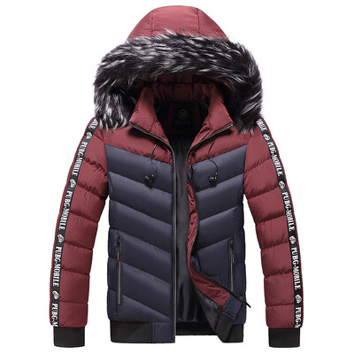 Iarnă Bărbați Jachete Parkas cu Glugă Călduță Îmbrăcăminte de îmbrăcăminte pentru bărbați Parkas Paltoane Bărbați Toamnă Pălărie detașabilă Ținute Parkas Paltoane Bărbați