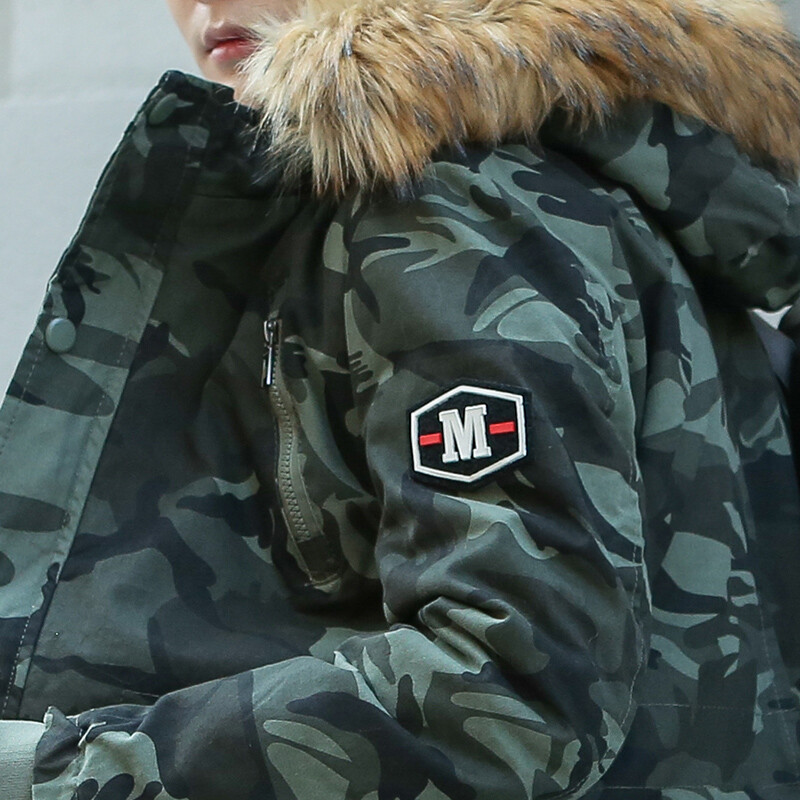 Jachetă de camuflaj, iarnă, cu glugă, din catifea, haină groasă, rezistentă la vânt, pentru bărbați, caldă, pentru bărbați, lungi, mijlocii, parkas pentru bărbați, noi.
