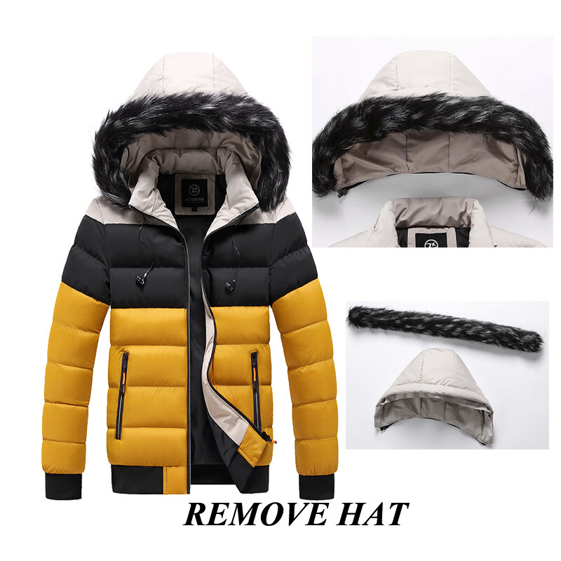 DIMUSI Zimske muške debele tople jakne Muške parke s krznenim ovratnikom Vjetrovke Kaputi s kapuljačom Ležerna gornja odjeća Termo jakna Muška odjeća