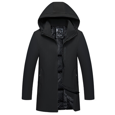 TREESOLO Meeste Talvine Soe Paks Parkas Suures Suuruses Puuvillane Eemaldatav Müts Meeste Jope 5XL Välisriided Taskuga Meeste Uus 5XL Klassikaline Mantel