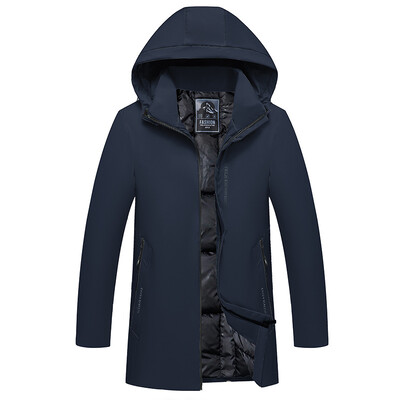 TREESOLO Meeste Talvine Soe Paks Parkas Suures Suuruses Puuvillane Eemaldatav Müts Meeste Jope 5XL Välisriided Taskuga Meeste Uus 5XL Klassikaline Mantel