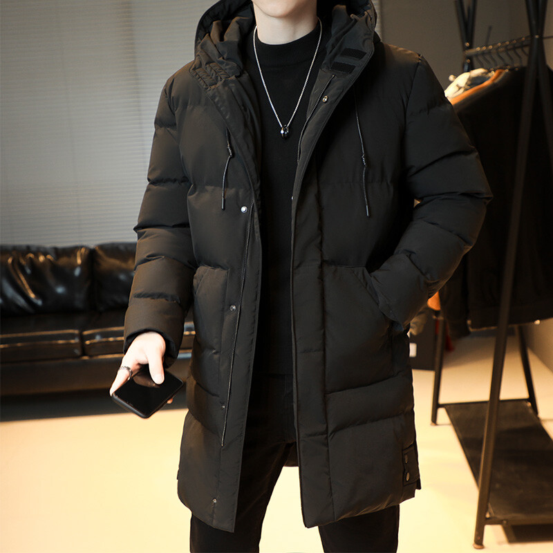 Най-високо качество, нова марка, ежедневна мода с качулка, дълги удебелени връхни дрехи, паркове, яке, мъжко зимно палто с ветровка, мъжко облекло, извънгабаритни
