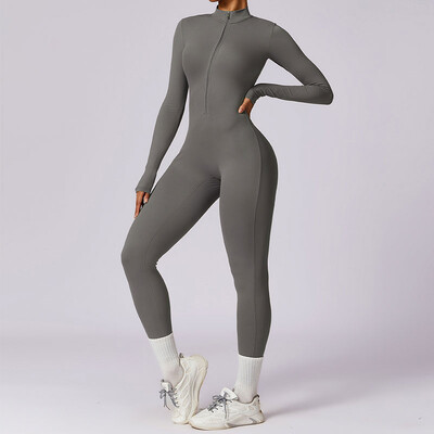 Joogakomplekt Seksikas pikkade varrukatega dressiülikond Tõmblukk Seksikas jõusaali eksklusiivne push-up istumine treeningriided Fitness Body Spordirõivad