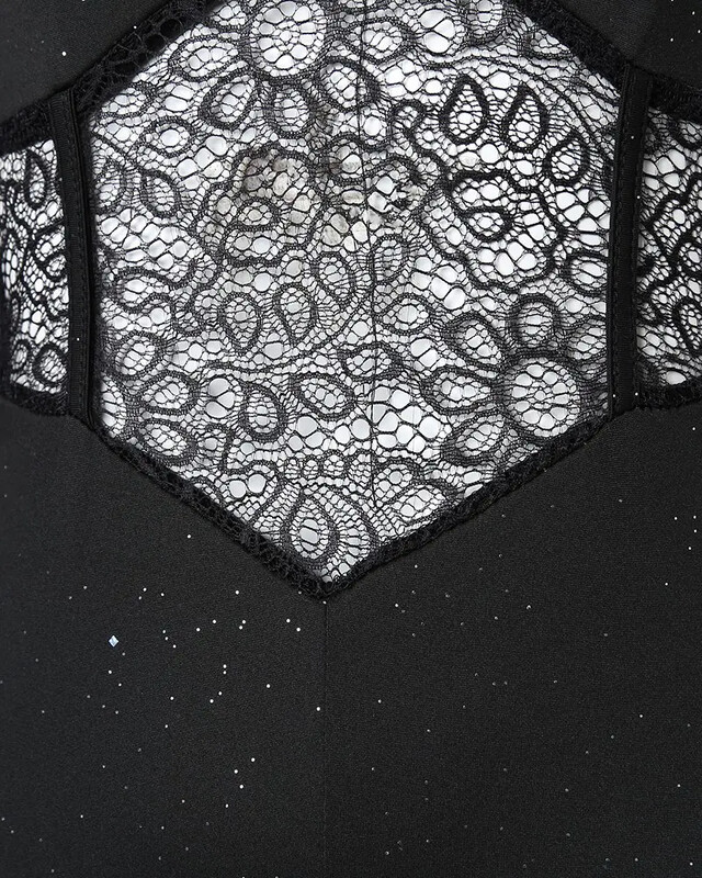 Σέξι νυχτερινή φόρμα για πάρτι Γυναικεία κομψότητα 2022 Απλό γκλίτερ, κρύο μακρυμάνικο, κορσέ με αντίθεση με κορσέ