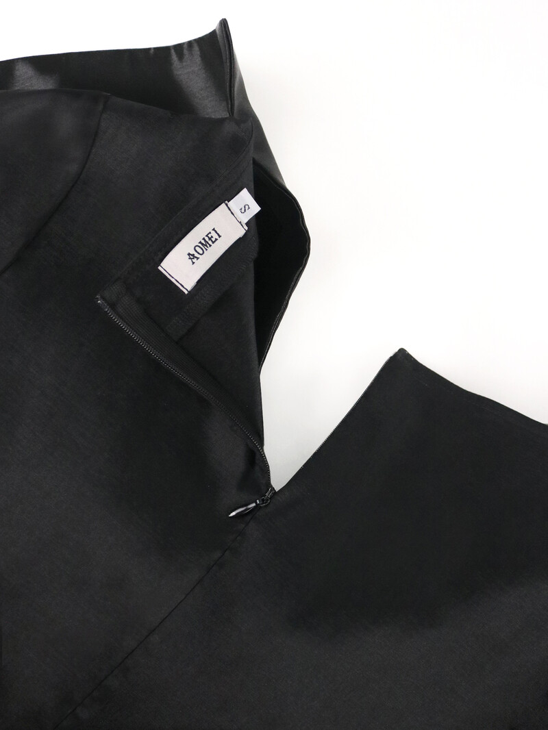 AOMEI kombinezon velike veličine Crni kombinezon za zabavu Ženske večernje hlače s velikom mašnom dugih mrežastih rukava Jednodijelna odjeća Afrička jesen 2024.