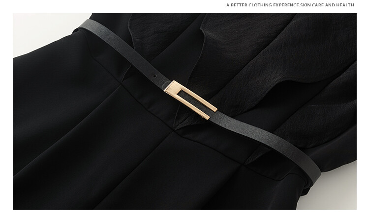 2024 Noua vară coreeană cu volane fără mâneci salopete elegante de afaceri pentru femei Office OL Slim Belt Wiast Belt Salopete lungi